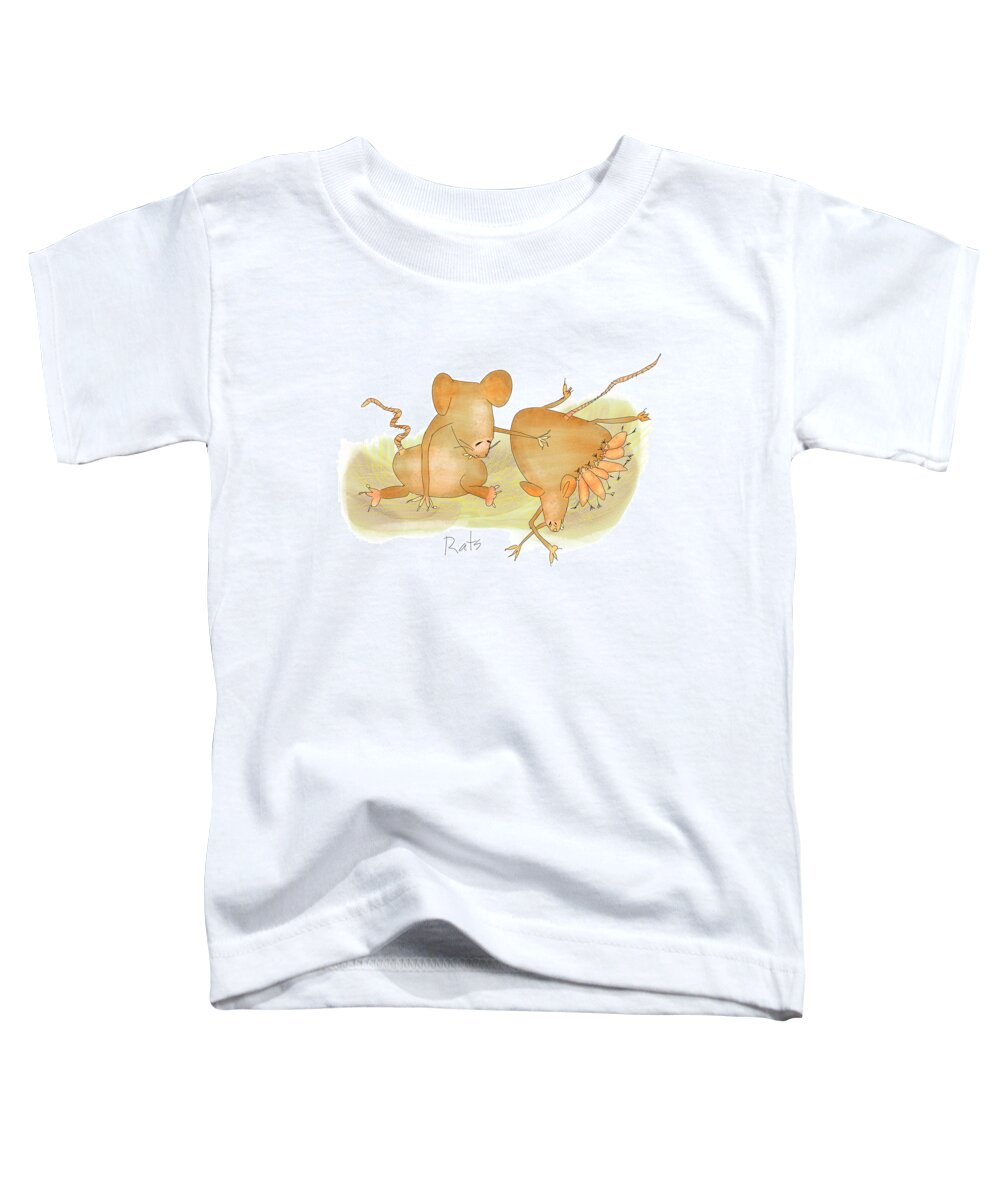 Rat Toddler T-Shirt featuring the digital art My Rats by Hone Williams