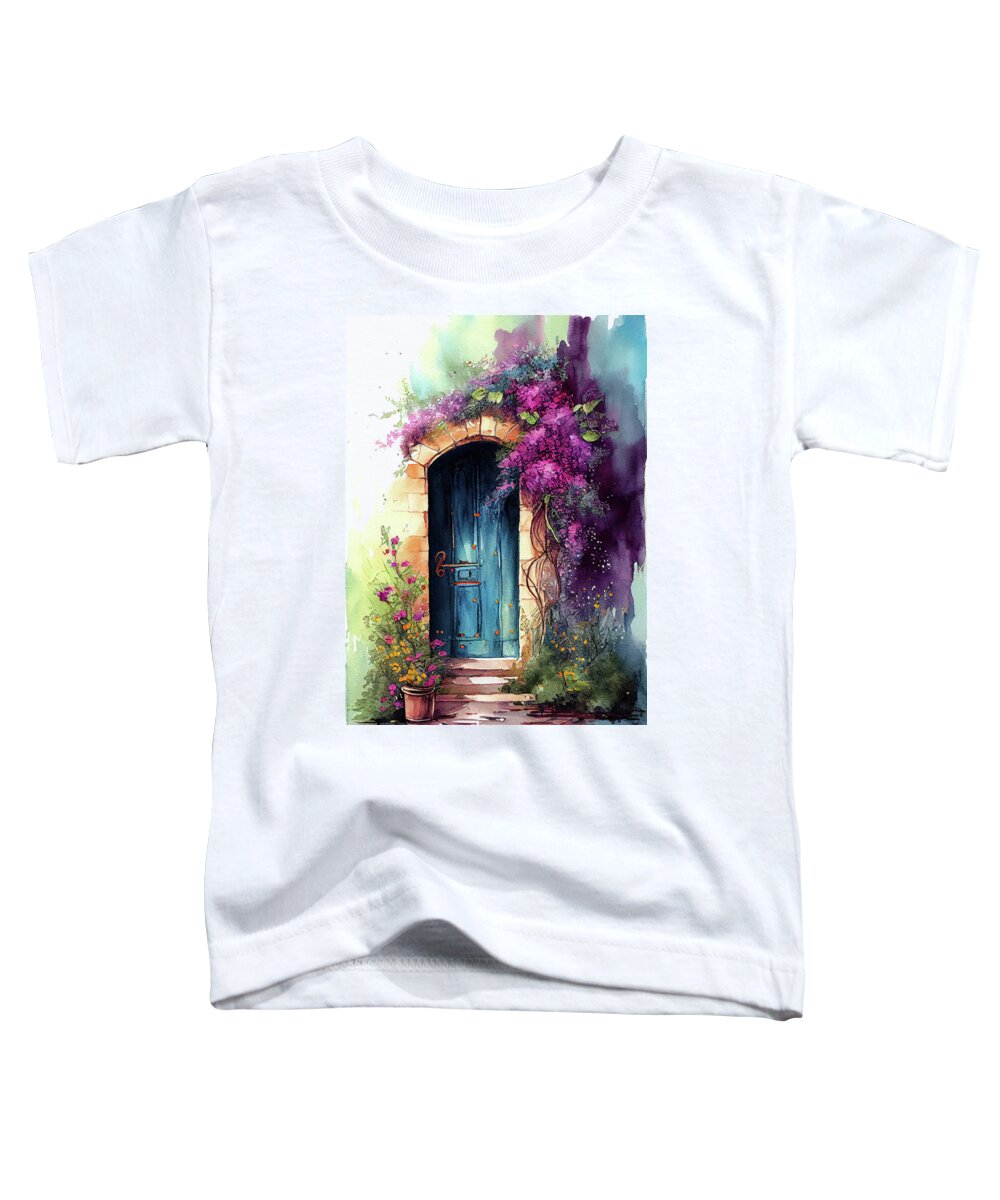 Watercolor Toddler T-Shirt featuring the painting Nature's Threshold by Greg Collins