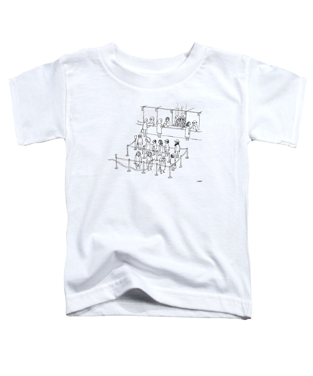 Captionless Toddler T-Shirt featuring the drawing New Yorker February 14, 2022 by Edward Steed