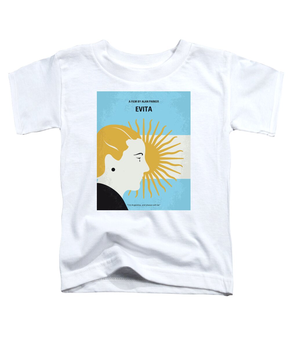 Evita Toddler T-Shirt featuring the digital art No1264 My Evita minimal movie poster by Chungkong Art