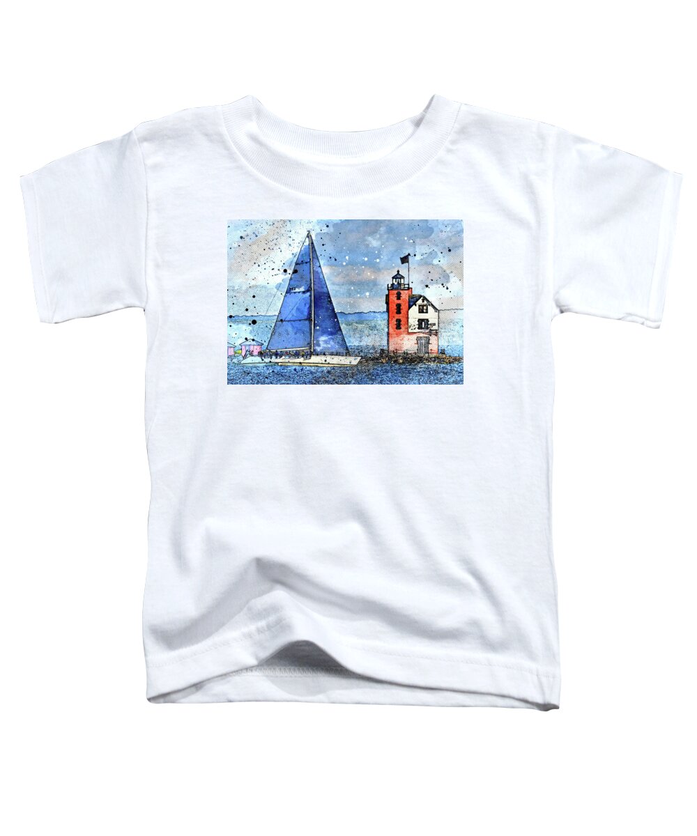 Ohana Toddler T-Shirt featuring the photograph No7 Ohana Landscape Tech Sketch ColorHRes by Michael Thomas