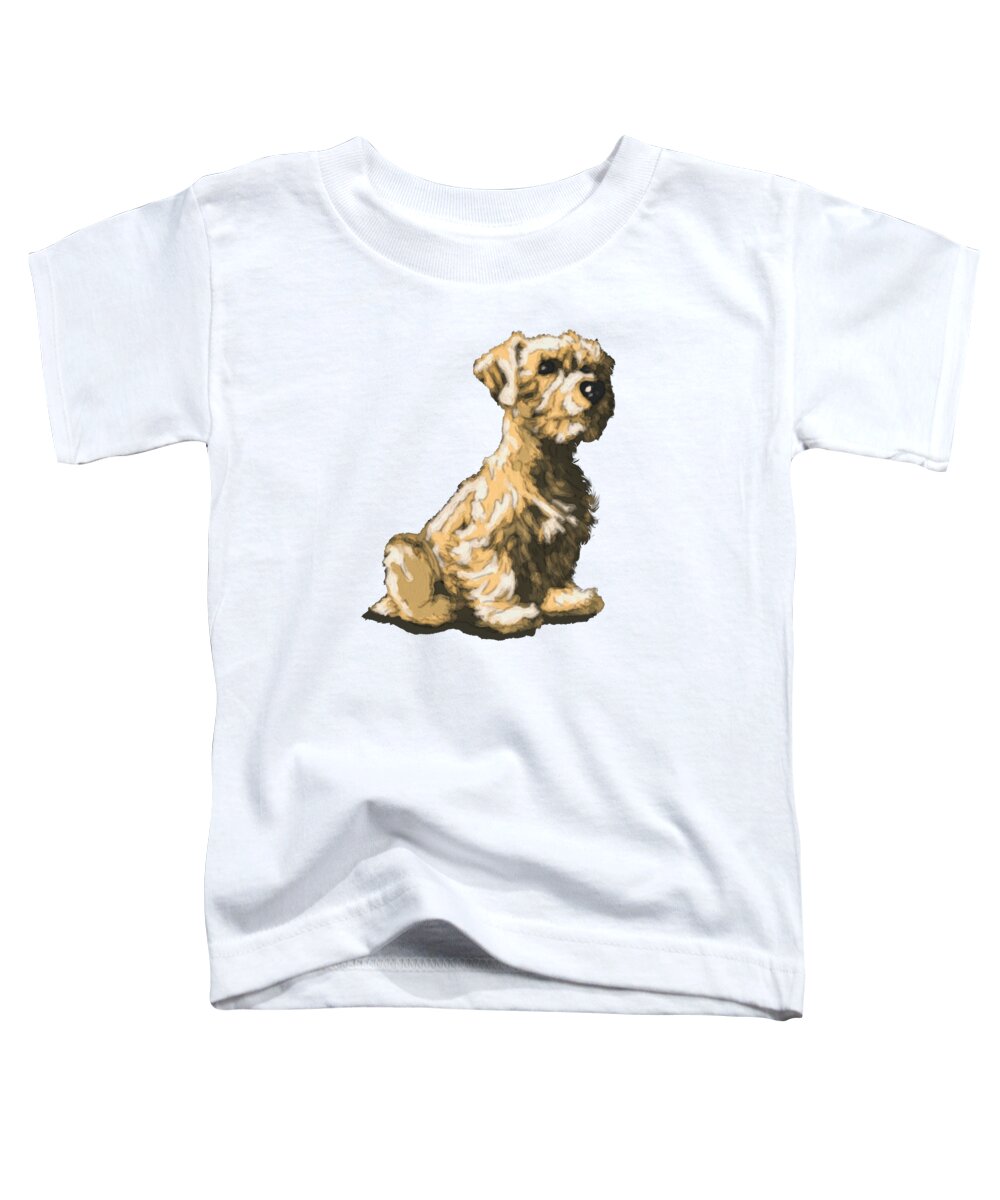 Norfolk Terrier Toddler T-Shirt featuring the digital art Norfolk Terrier by John Haldane