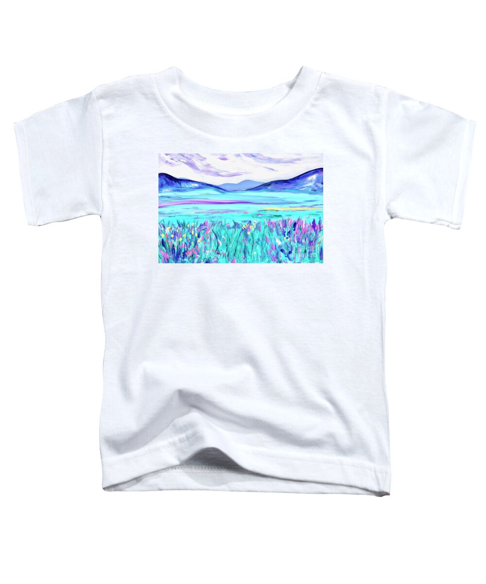 Landscape Toddler T-Shirt featuring the painting North Country Fair - Landscape by Patty Donoghue