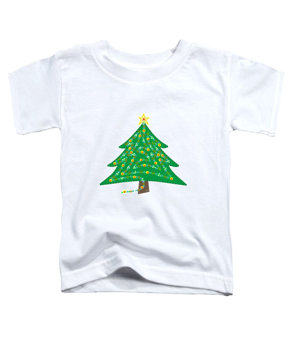 Christmas Toddler T-Shirt featuring the digital art O Tannenbaum by Bill Ressl