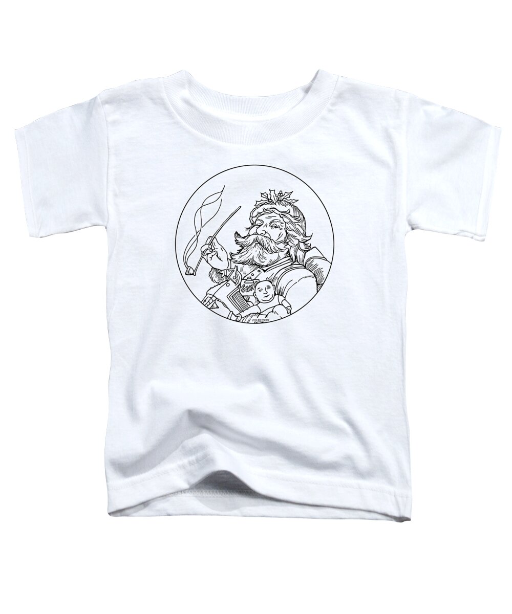 Thomas Nast Toddler T-Shirt featuring the drawing Ode To Thomas Nast by Greg Joens