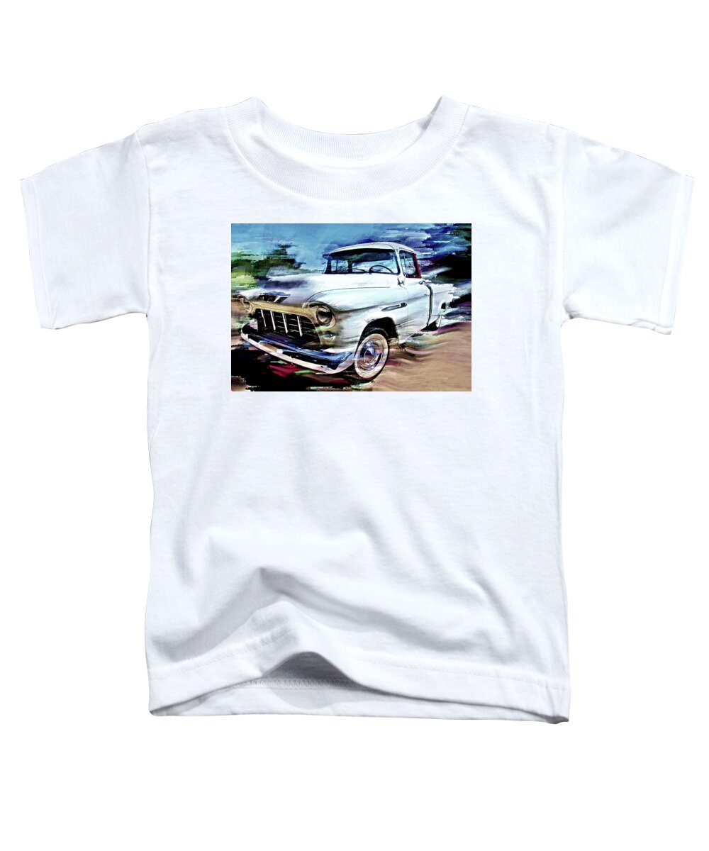 Truck Toddler T-Shirt featuring the digital art 55 Chevy Cameo by David Manlove