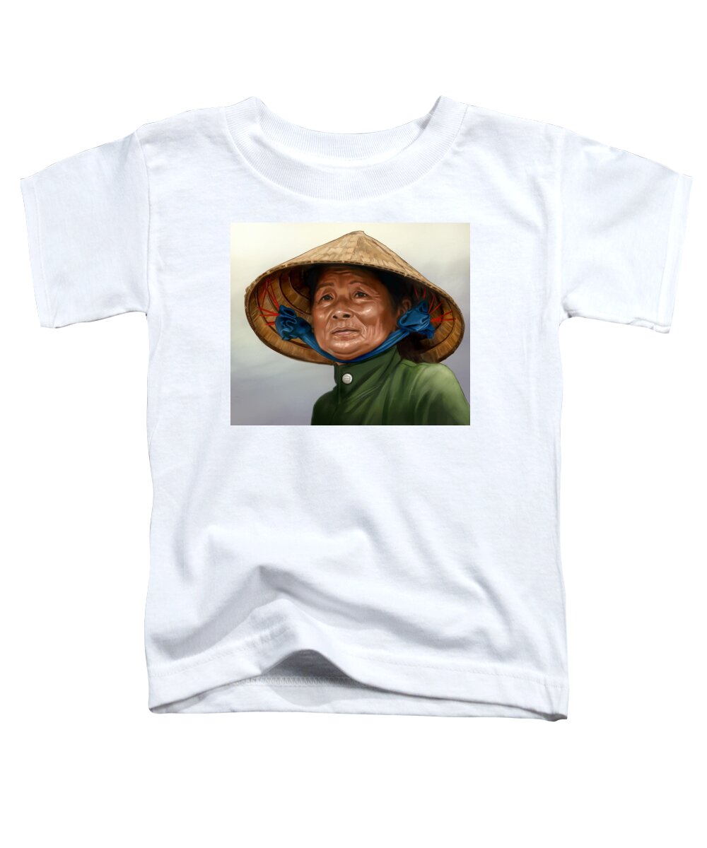 Old Lady Toddler T-Shirt featuring the digital art Old lady by Darko B