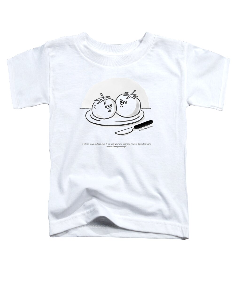 A27999 Toddler T-Shirt featuring the drawing One Wild and Precious Day by Elisabeth McNair