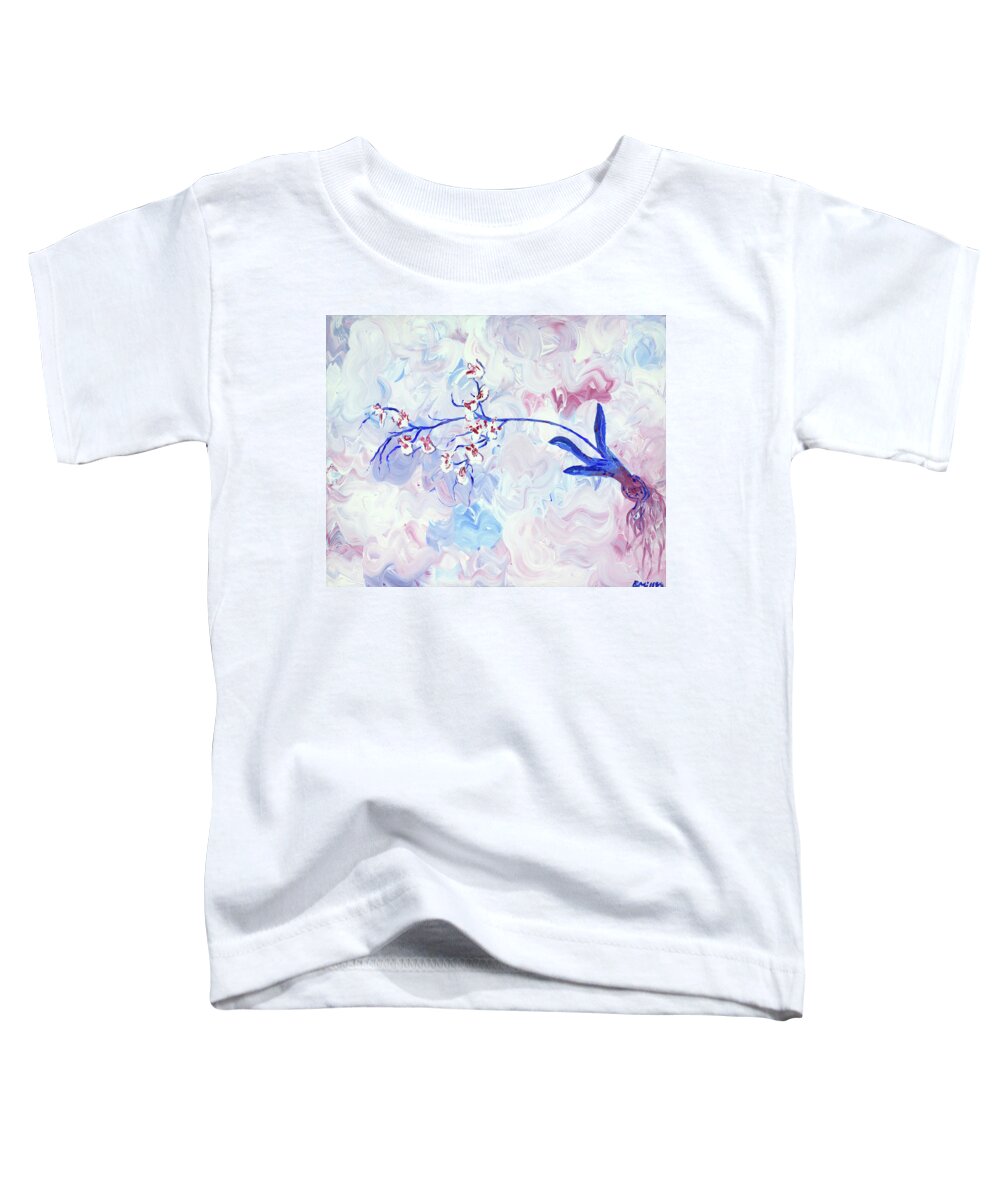Flower Toddler T-Shirt featuring the painting Orchids by Britt Miller