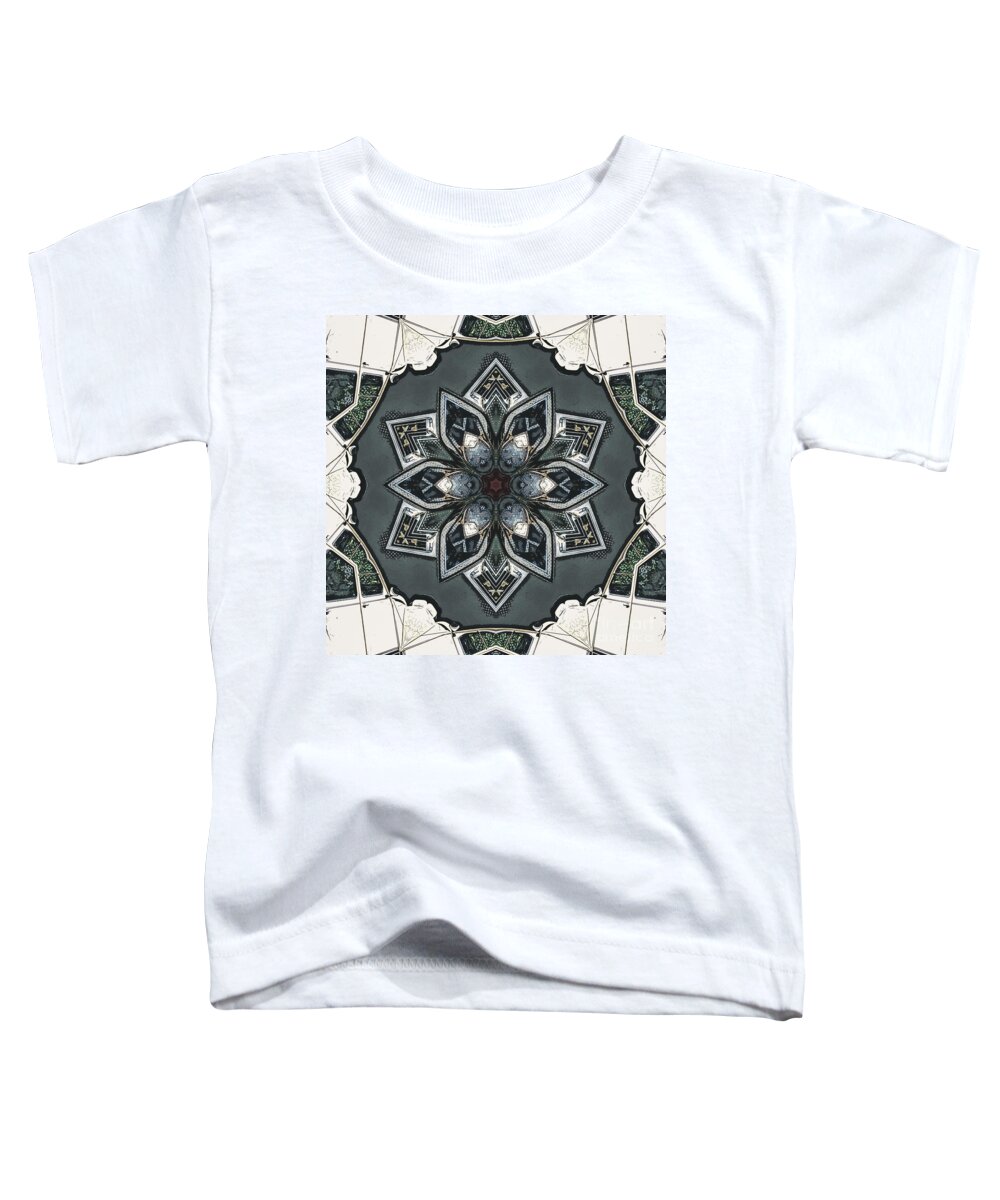 Half Tones Toddler T-Shirt featuring the digital art Ornate Mandala by Phil Perkins
