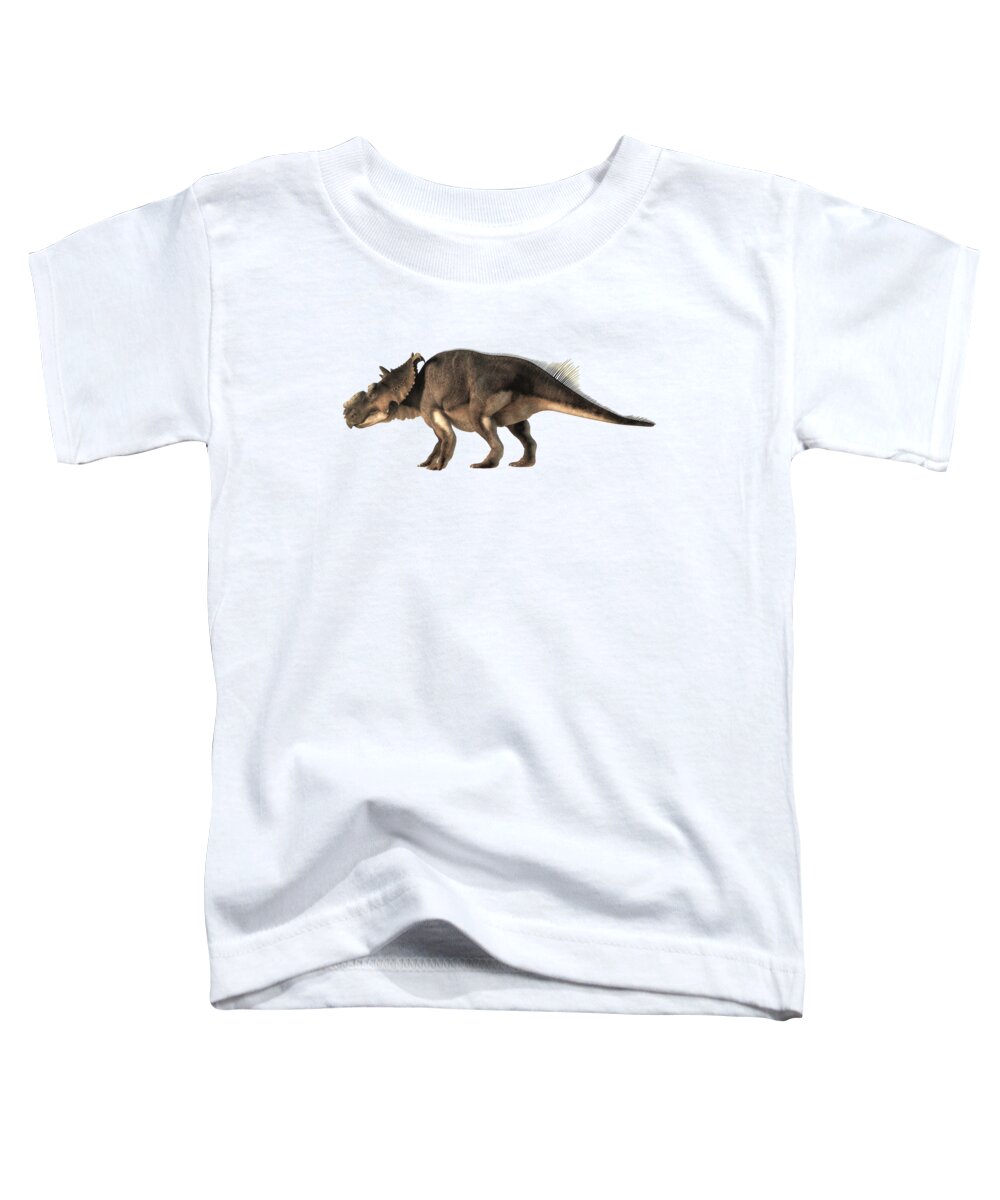 Pachyrhinosaurus Toddler T-Shirt featuring the digital art Pachyrhinosaurus by Daniel Eskridge