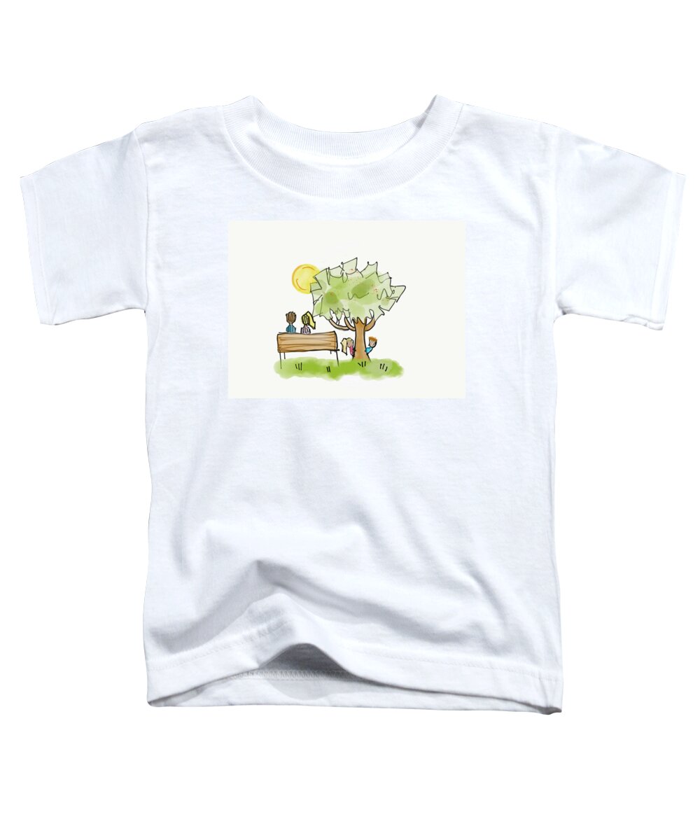 Family Toddler T-Shirt featuring the digital art Happy Times by Bnte Creations