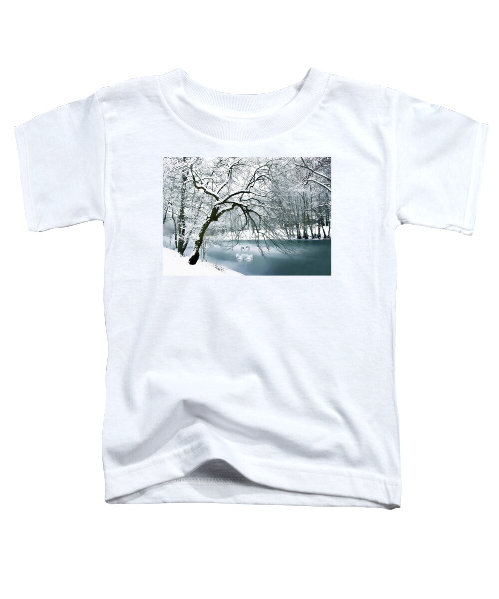 Winter Toddler T-Shirt featuring the photograph Pas de Deux by Jessica Jenney