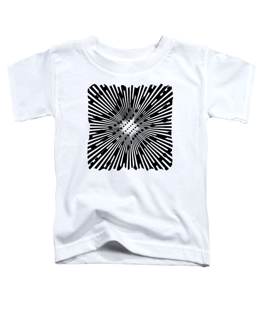 Black Toddler T-Shirt featuring the digital art Past The Point by Designs By L