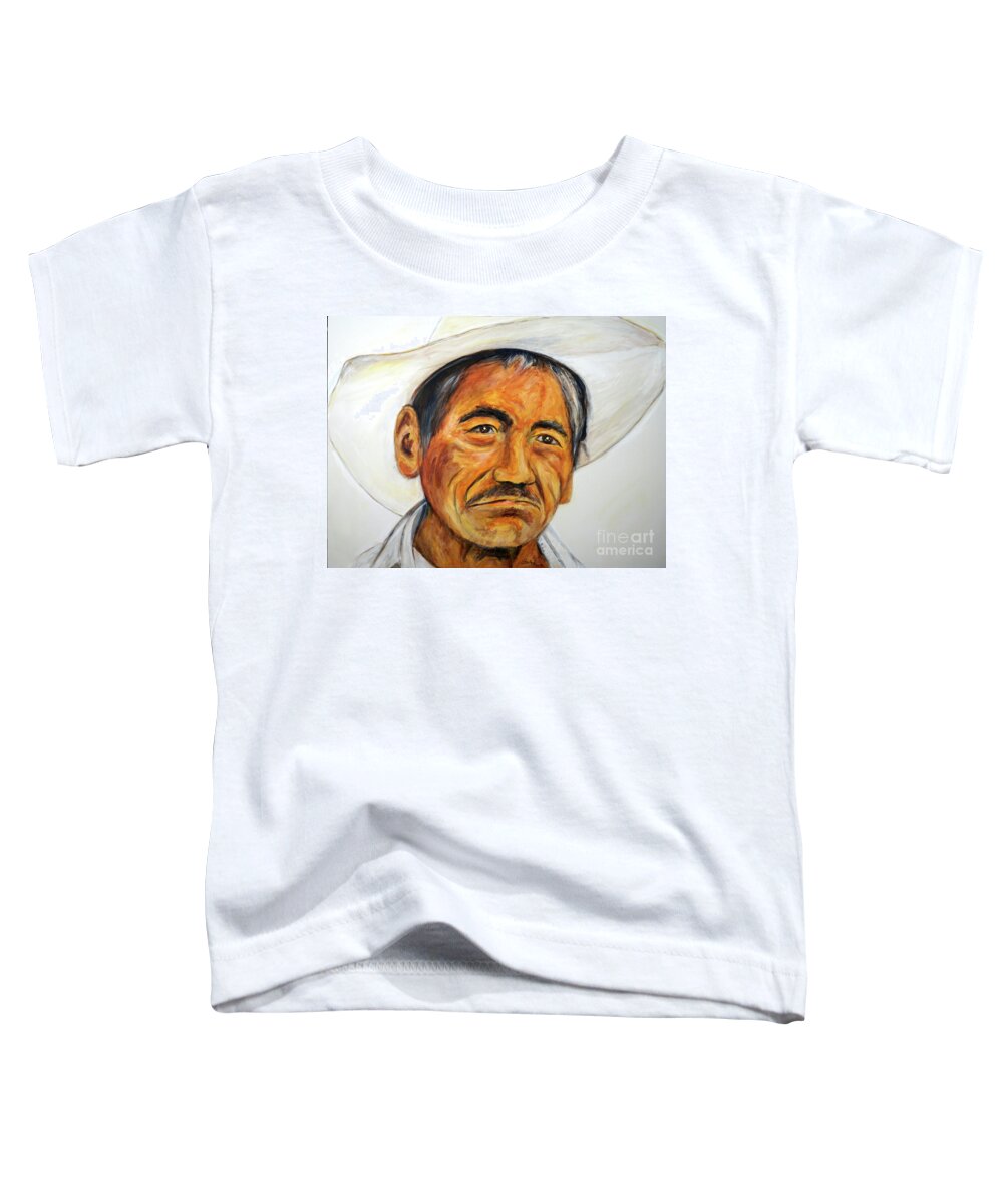 Acrylic On Canvas Toddler T-Shirt featuring the painting Pedro by Pat Haley