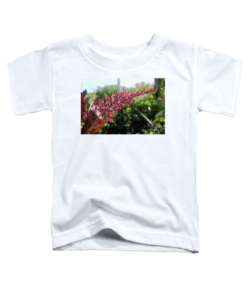 Pink Toddler T-Shirt featuring the photograph Pink Blooming Stalk by Katherine Erickson