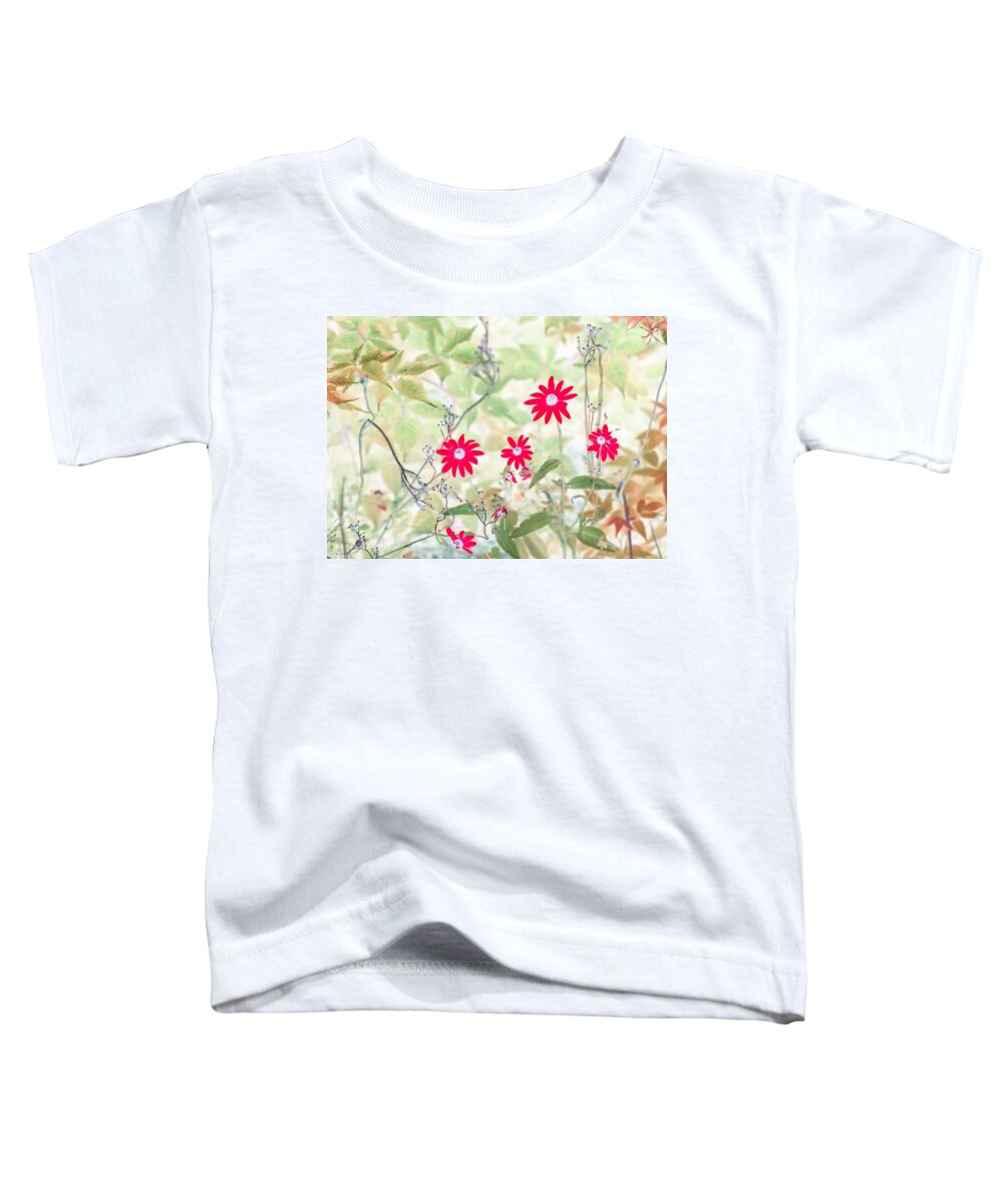 Flowers Toddler T-Shirt featuring the photograph Happy Red Daisies by Missy Joy