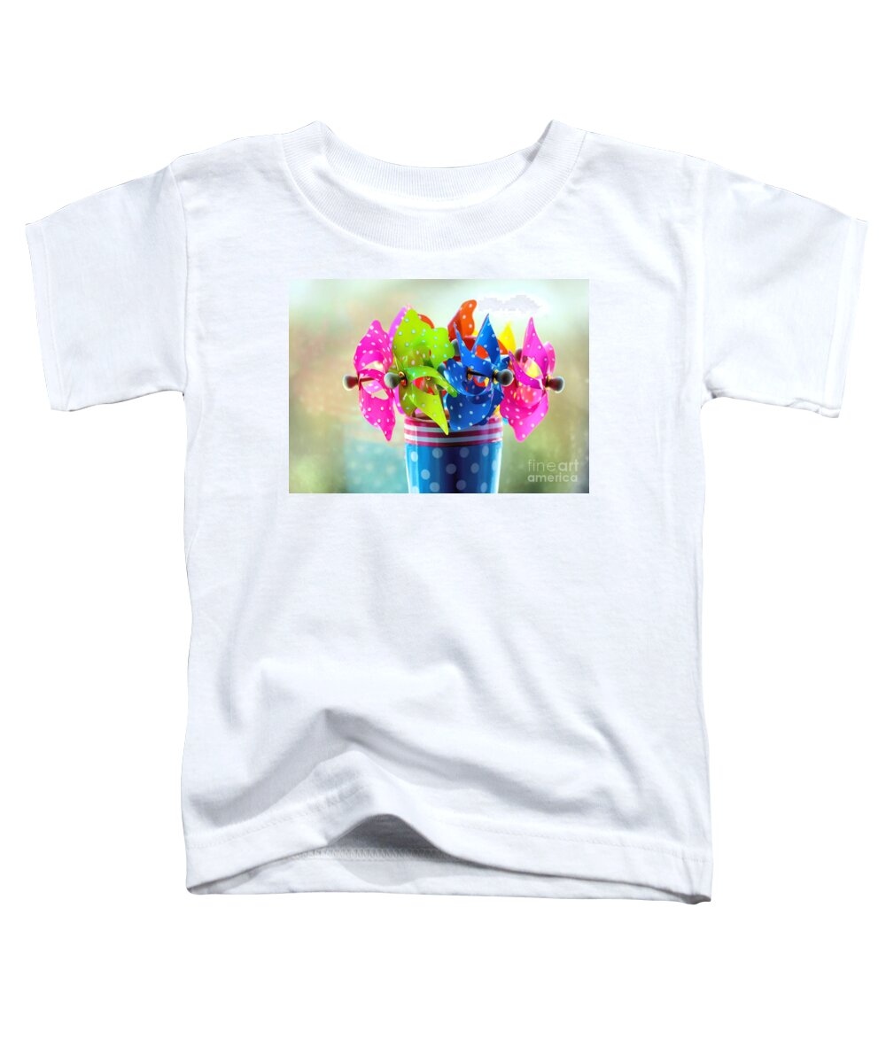 Pinwheels Toddler T-Shirt featuring the photograph Pinwheels bouquet by Janice Drew
