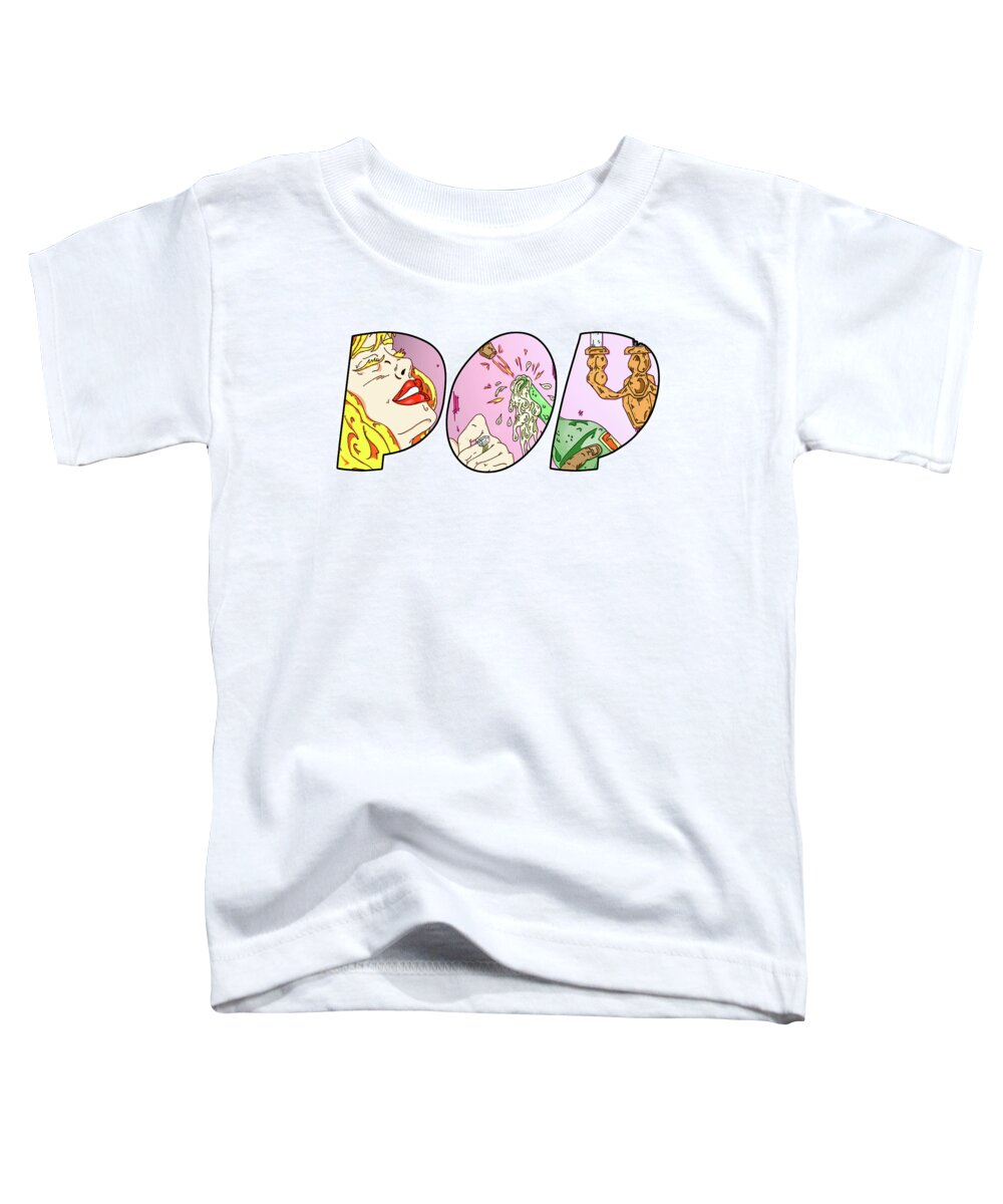 Illustration Toddler T-Shirt featuring the digital art POP from the Modern Mythos Series by Christopher W Weeks