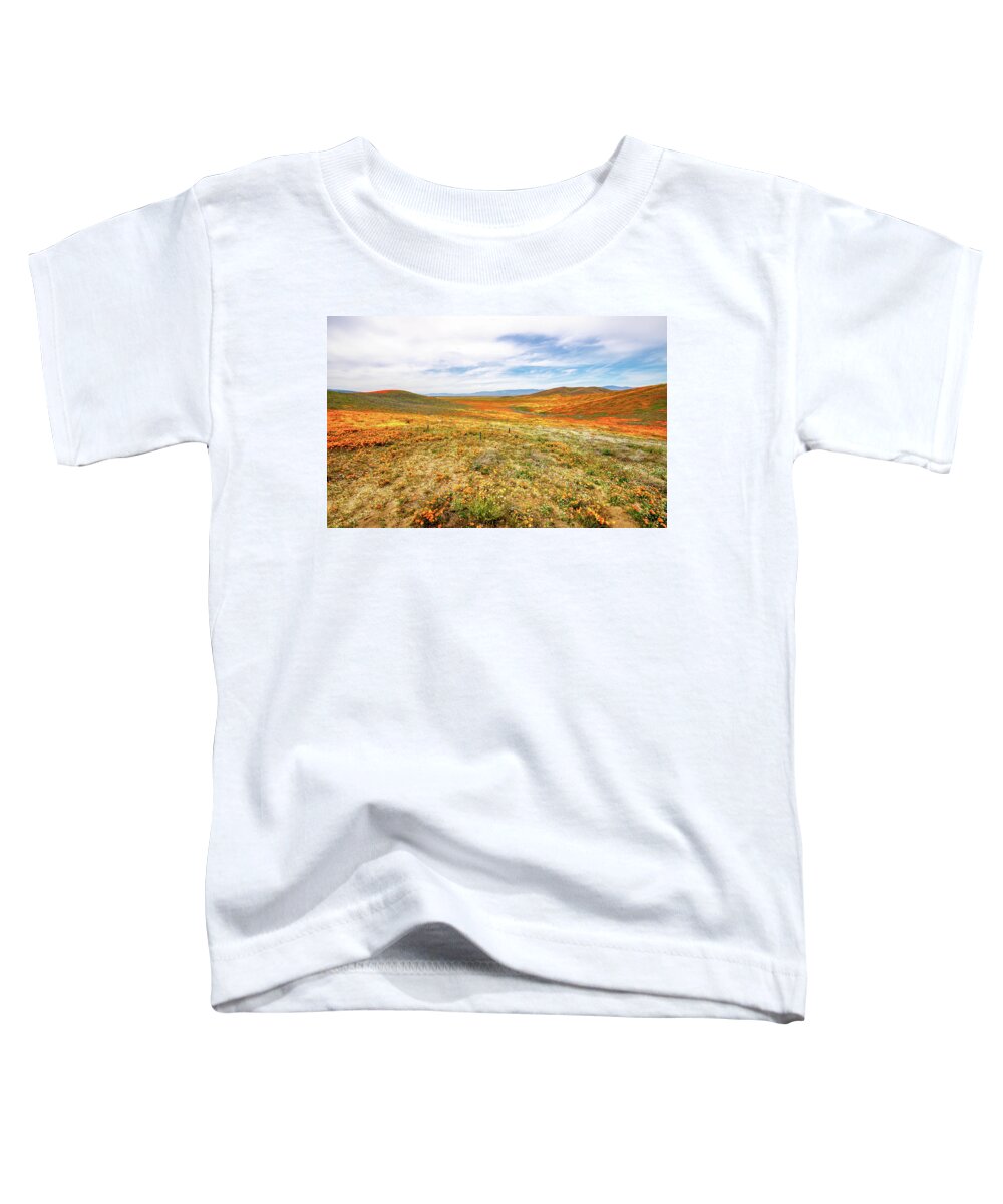 Poppies Toddler T-Shirt featuring the photograph Poppies As Far As The Eye Can See by Gene Parks