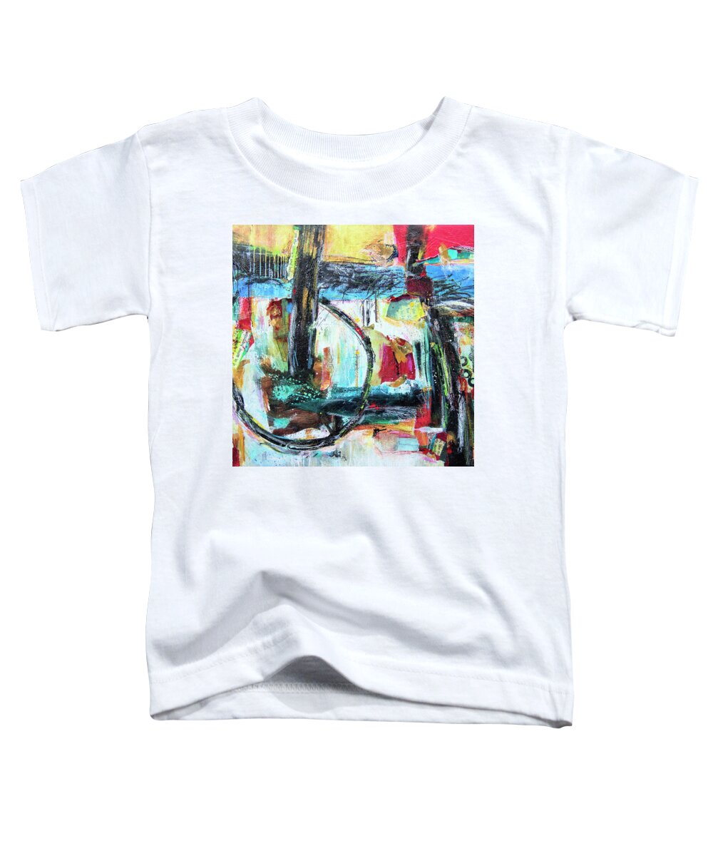 Pretzel Toddler T-Shirt featuring the painting Pretzel Logic by Dominic Piperata