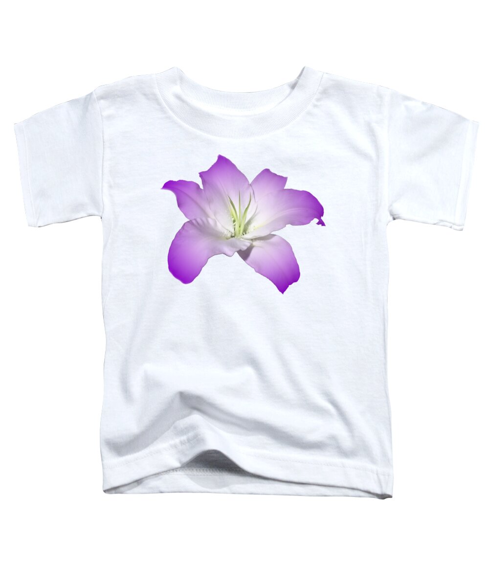 Purple Toddler T-Shirt featuring the photograph Purple Lily Flower by Delynn Addams