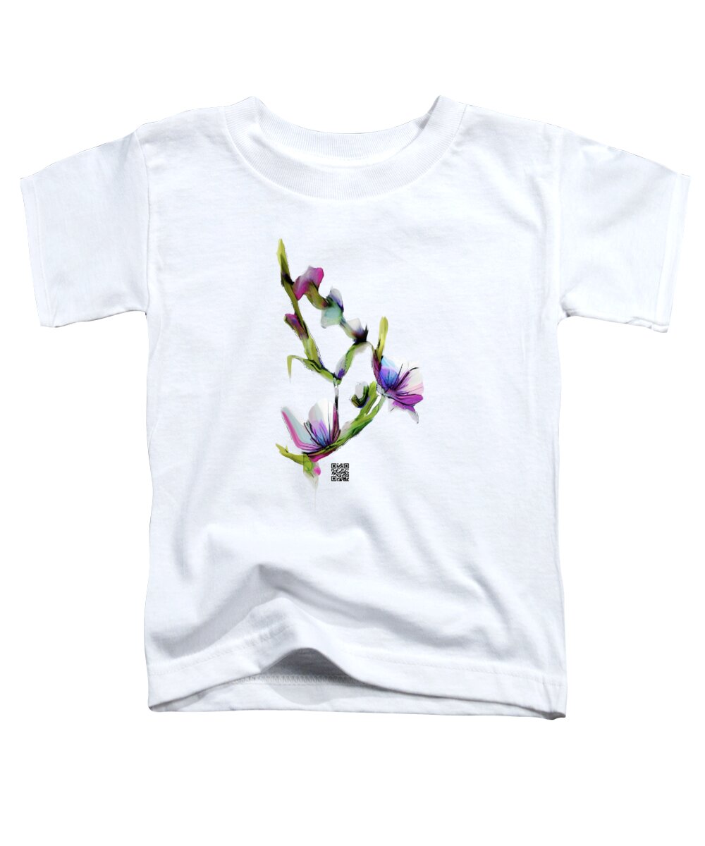 Modern Toddler T-Shirt featuring the digital art Purple Twist by Rafael Salazar