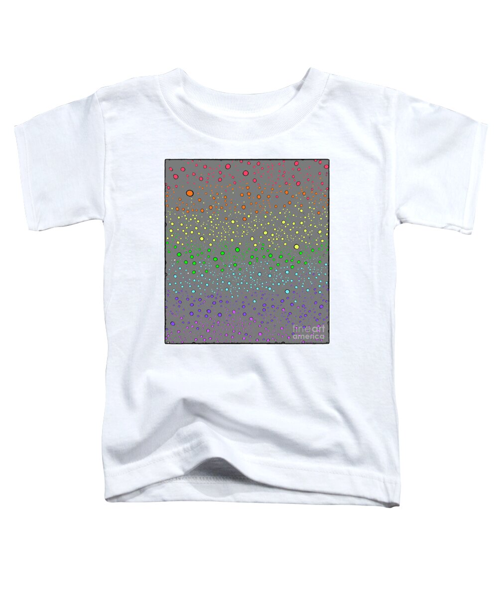 Masks Toddler T-Shirt featuring the photograph Raindrops and Rainbow Grey by Karen Adams