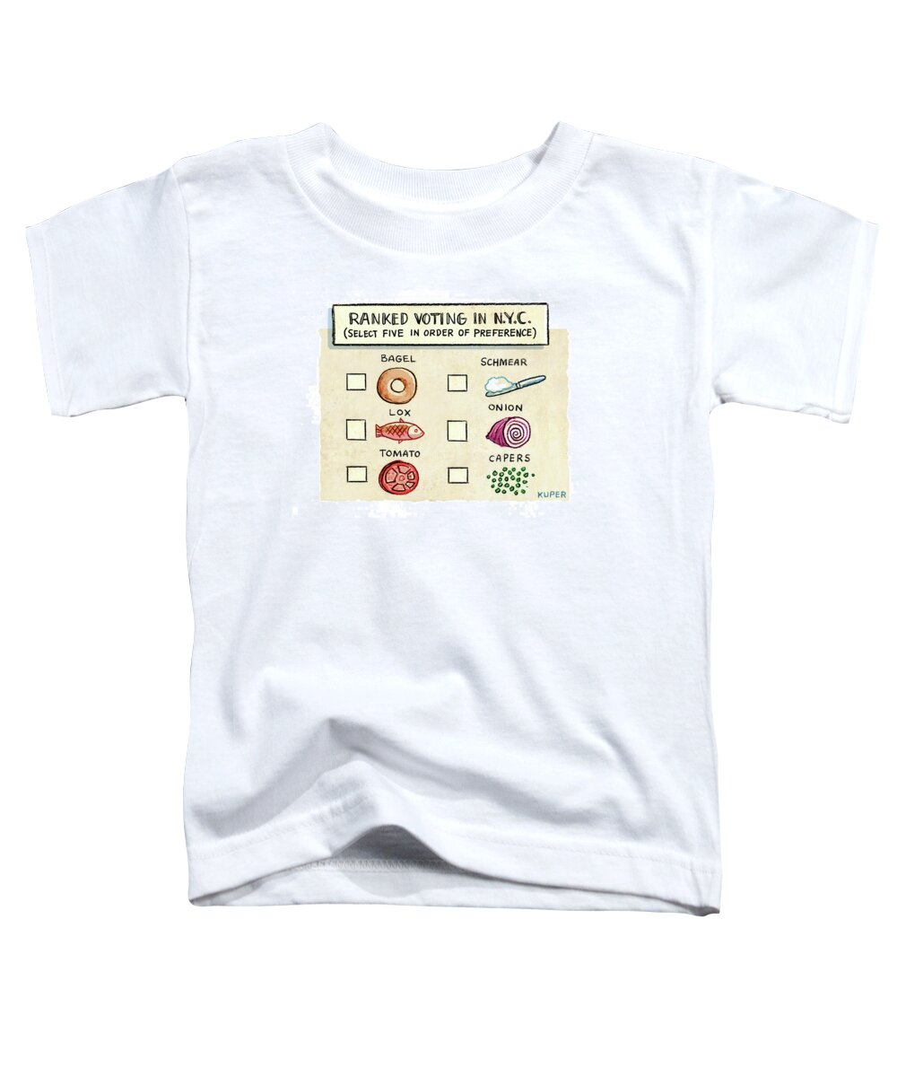 Ranked Voting In N.y.c. Toddler T-Shirt featuring the drawing Ranked Voting in NYC by Peter Kuper