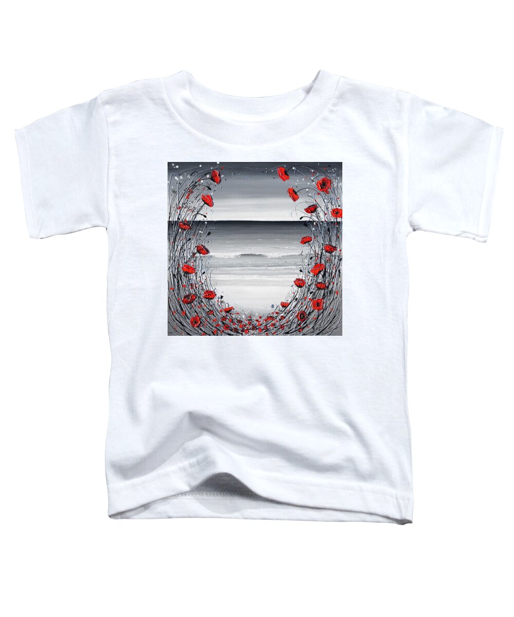 Red Poppies Toddler T-Shirt featuring the painting Relax on the Beach by Amanda Dagg