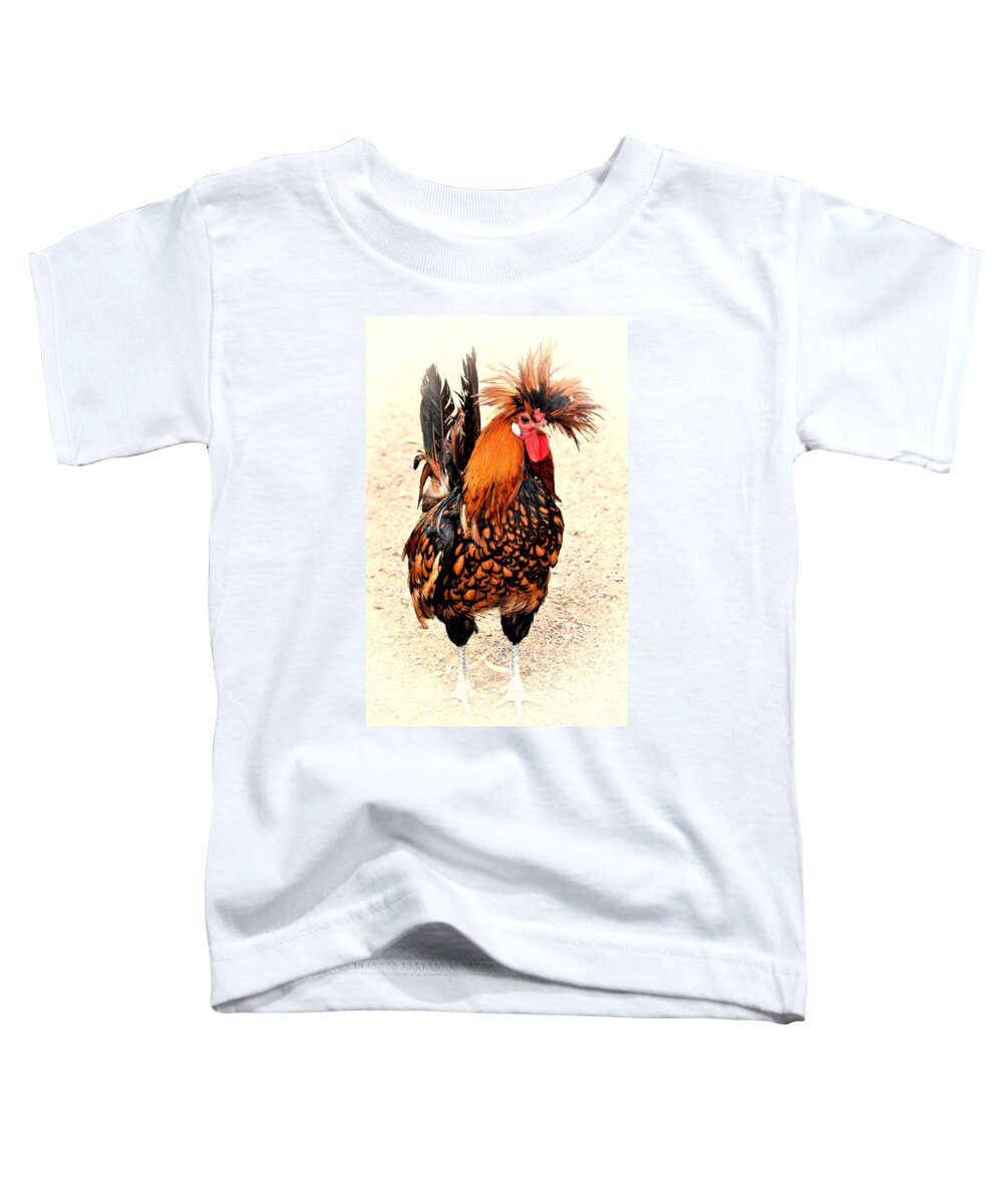 Rooster Toddler T-Shirt featuring the photograph Rooster Photo 136 by Lucie Dumas