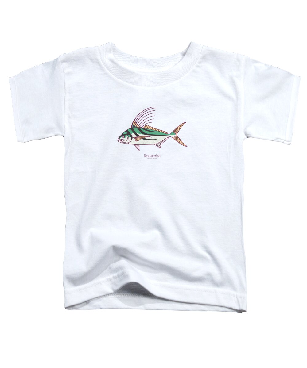Roosterfsh Toddler T-Shirt featuring the digital art Roosterfish by Kevin Putman