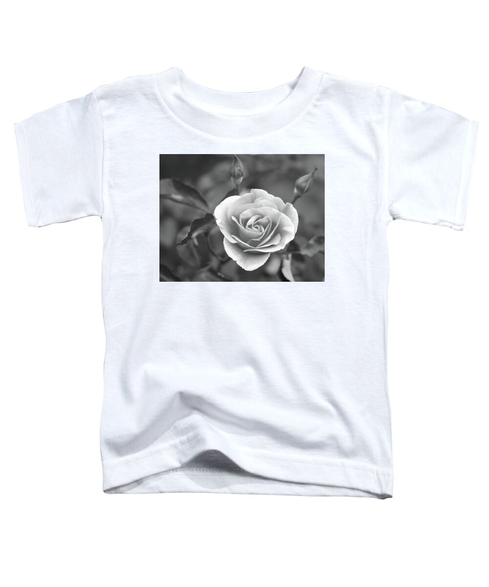Black And White Toddler T-Shirt featuring the photograph Rose In A Different Light by Scott Burd