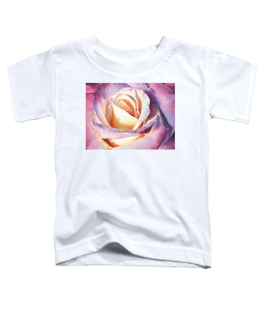 Rose Toddler T-Shirt featuring the painting Rose Radiance by Sandy Haight