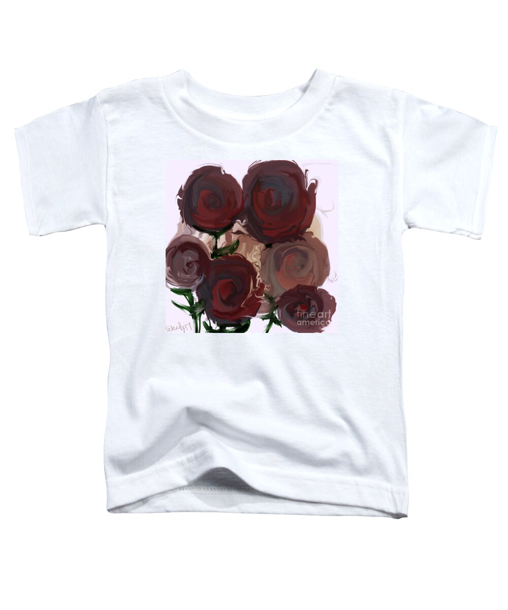 Roses Toddler T-Shirt featuring the digital art Roses97 by Gabrielle Schertz