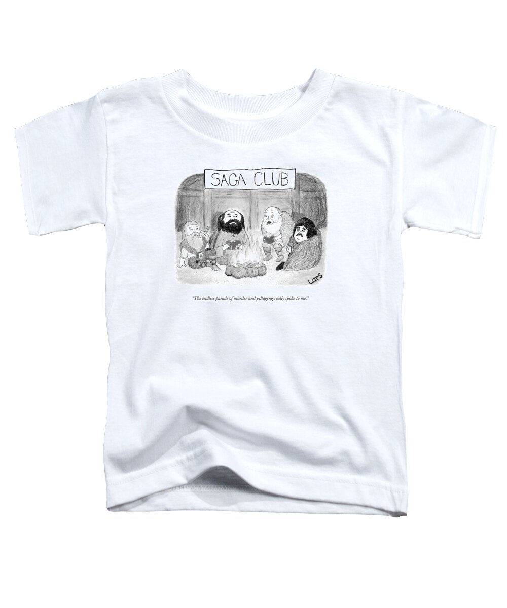 Beard Toddler T-Shirt featuring the drawing Saga Club by Lars Kenseth