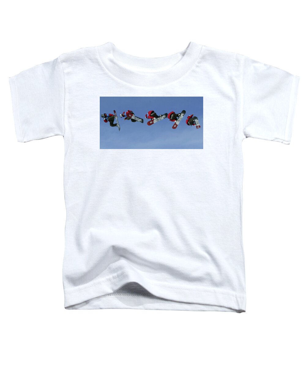 Shaun White Toddler T-Shirt featuring the photograph Shaun White Multiple Exposure by Rick Wilking