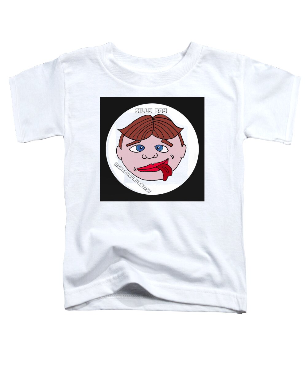 Tillie Toddler T-Shirt featuring the drawing Silly Boy by Patricia Arroyo