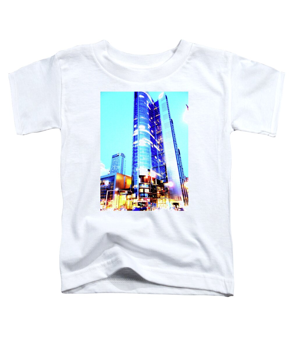 Skyscrapers Toddler T-Shirt featuring the photograph Skyscraper In Warsaw, Poland 36 by John Siest