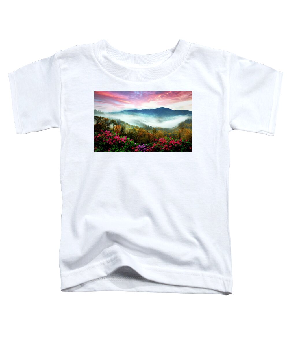 Boyds Toddler T-Shirt featuring the photograph Smoky Mountains Overlook Blue Ridge Parkway by Debra and Dave Vanderlaan