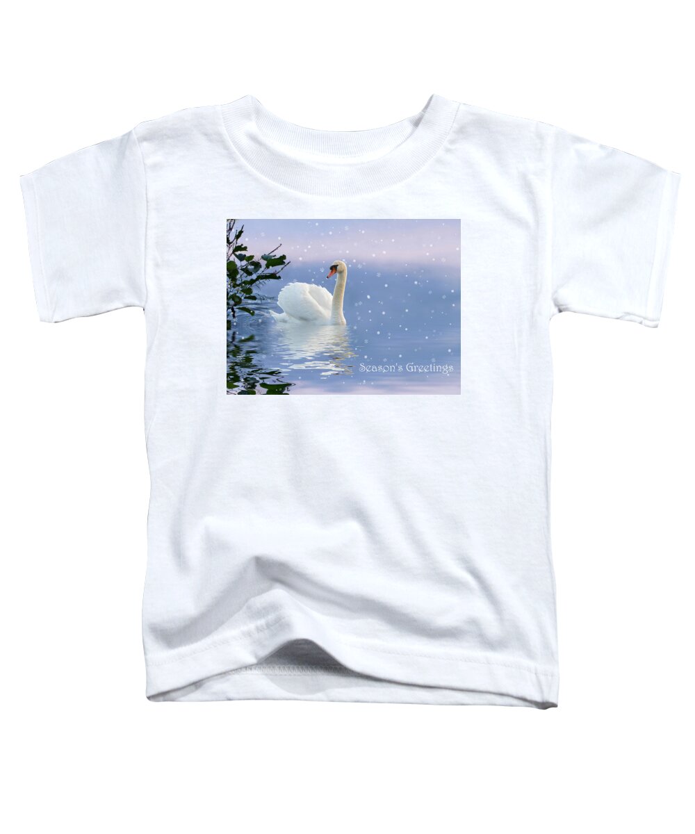 Swan Toddler T-Shirt featuring the photograph Snow Swan II by Jessica Jenney