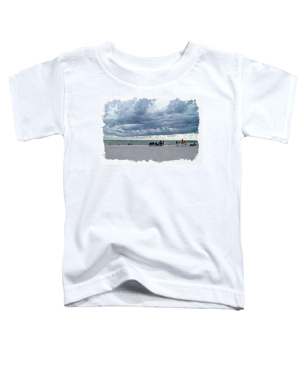  Rain Toddler T-Shirt featuring the digital art St. Pete Beach by Chauncy Holmes