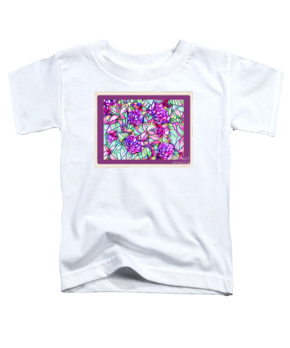  Toddler T-Shirt featuring the photograph Stained Glass Flowers by Shirley Moravec