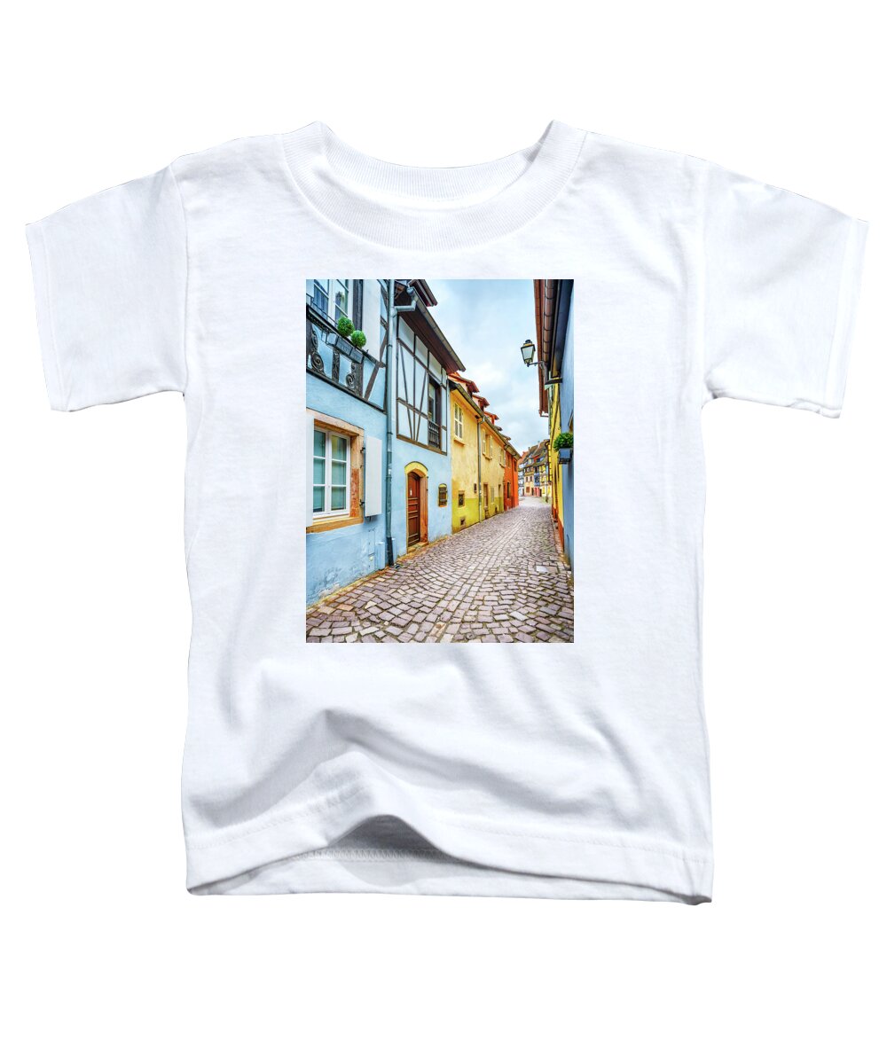Alsace Toddler T-Shirt featuring the photograph Street of Alsace, Colmar by Stefano Orazzini