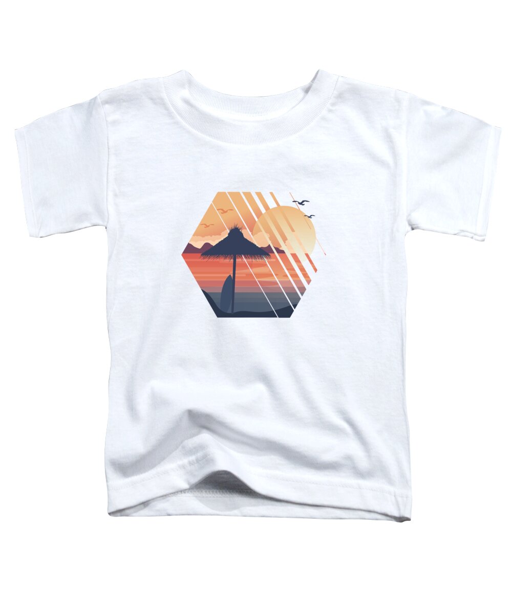 Beach Toddler T-Shirt featuring the digital art Summer Vacation by Me