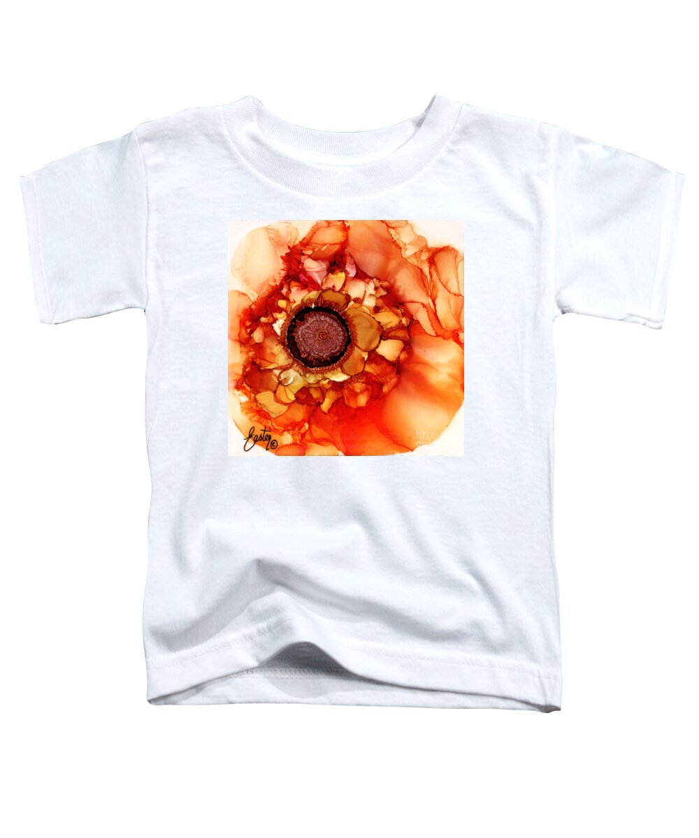 Sunshine Rose Toddler T-Shirt featuring the painting Sunshine Rose by Daniela Easter