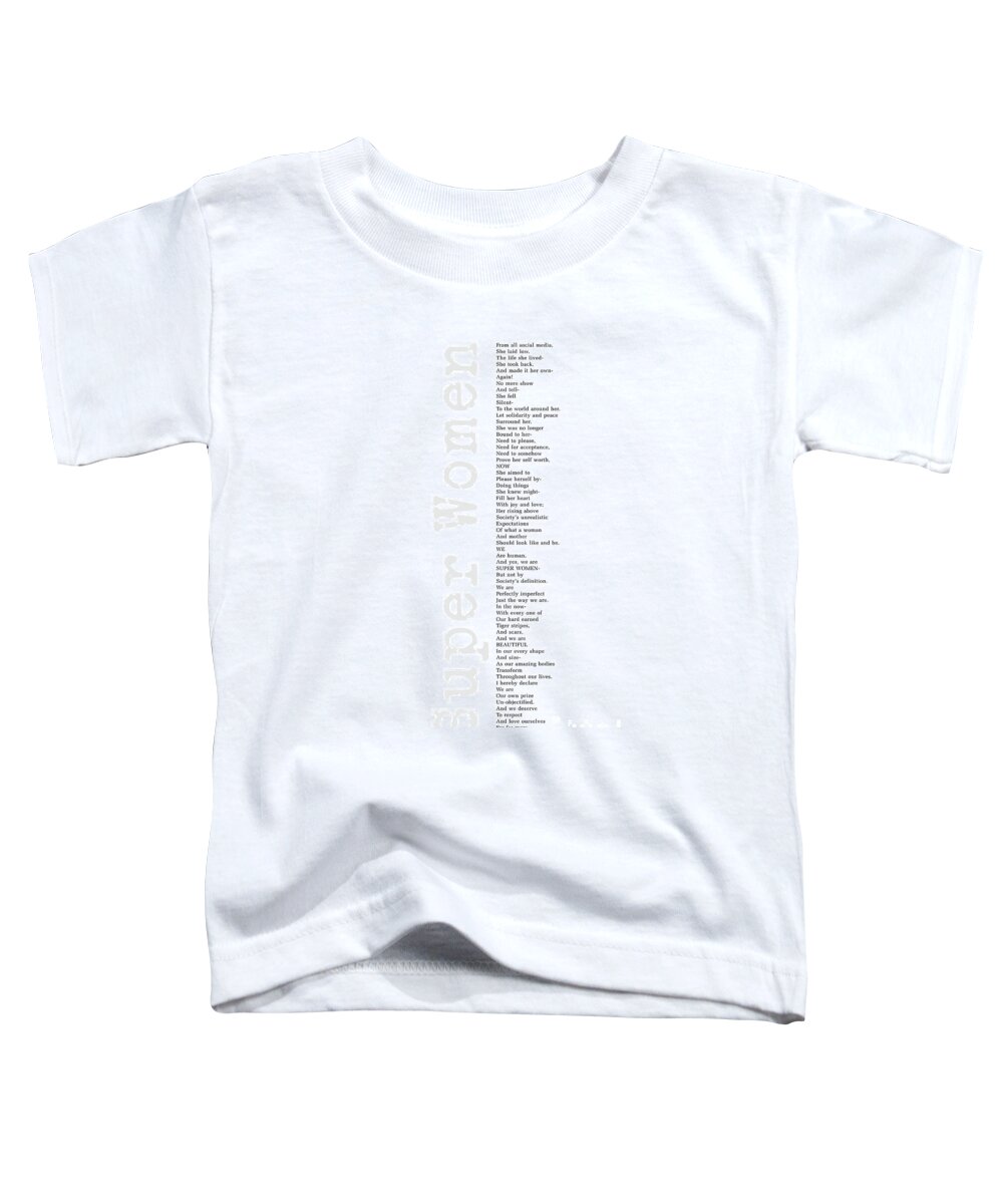 Super Women Toddler T-Shirt featuring the digital art Super Women by Tanielle Childers