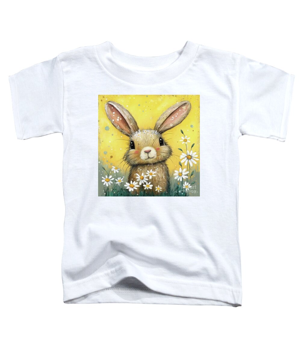 Bunny Toddler T-Shirt featuring the painting Sweet Bella Bunny by Tina LeCour