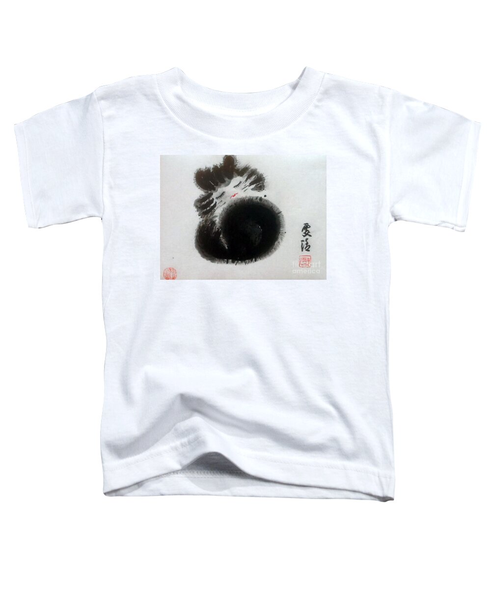 Cat Toddler T-Shirt featuring the painting Sweet Cat by Carmen Lam