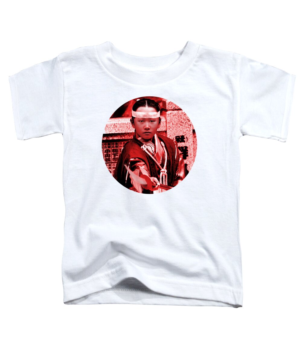 Japan Toddler T-Shirt featuring the photograph Takao Samourai Kid by Worldwide Photography